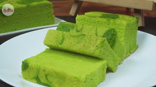 Resepi Kek Ogura Pandan Gebu  Fluffy Pandan Ogura Cake Recipe INDO  ENG Subs [upl. by Wystand364]