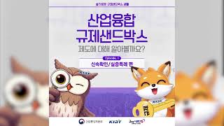 산업융합 규제샌드박스 제도에 대해 자세히 알아볼까요신속확인실증특례 편 [upl. by Rasia]