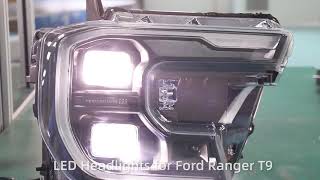 OE HeadLight For Ford Ranger T9 Wildtrak Sport XLT 2023 2024 2025 [upl. by Sanger714]