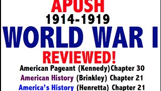 American Pageant Chapter 29 APUSH Review APUSH Period 7 World War I [upl. by Levona738]