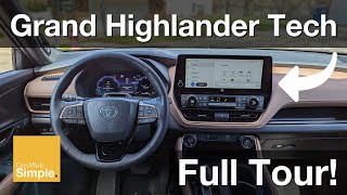 2024 Toyota Grand Highlander Digital Cluster  123quot Infotainment  Full Tour [upl. by Maurreen]