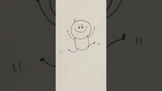 Easy and simple drawing art drawing doodle cute funnyshorts stickman shortsvideo [upl. by Lynna]