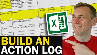 How to Make an Action Log with Excel  create an action list for your projects  Simple Tutorial [upl. by Nowell45]