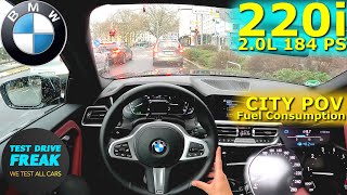 2023 BMW 220i Coupe G42 184 PS CITY POV DRIVE with Fuel Consumption [upl. by Newbill]