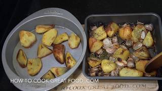 How To Roast Potatoes  Easy Roast Potatoes  Crispy Oven Potatoes [upl. by Ateval]