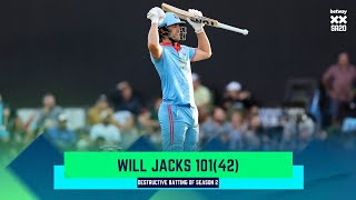 Will Jacks v Durbans Super Giants  Destructive Batting of Season 2  Betway SA20 [upl. by Ynnaej46]