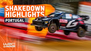 Shakedown Highlights  WRC Vodafone Rally de Portugal 2024 [upl. by Jarrod]