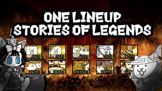 Battle Cats  One Lineup STORIES OF LEGENDS ALL Sub Chapters 1  49 [upl. by Gass]