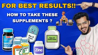 How to Take These Supplements Magnesium VitaminB VitD3 VitC Calcium Zinc Iron BEST TIME [upl. by Aihsela]