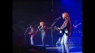 Bee Gees — Nights On Broadway Live at National Tennis Center 1989  One For All [upl. by Yrrum]