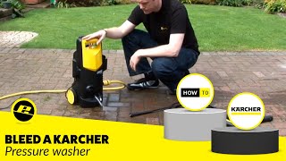 How do You Bleed a Pressure Washer Karcher Pressure Washer Care [upl. by Orban]