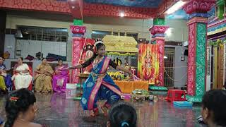 maha kanaka Durga full song Dance performance by Vineesha  Devullu movie song [upl. by Acenahs818]