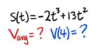 how to find the average velocity and instantaneous velocity Calculus 1 tutorial [upl. by Selassie521]