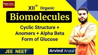 L5 Biomolecules  Cyclic Structure  Anomeric Isomers  AlphaBeta Form  NEET JEE by A Arora [upl. by Butch]