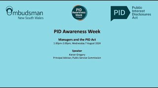 PID Awareness Week  Managers and the PID Act 2 [upl. by Aneehsar]