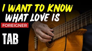 I Want To Know What Love Is  Foreigner  EASY Fingerstyle Guitar Lessons TAB [upl. by Aynwad]