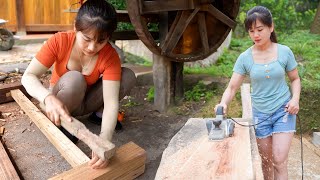 Install Stone Mill  After 90 Days Building OFF GRID FARM BUILD LOG CABIN  Nhất Daily Life [upl. by Atiram]