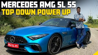 Mercedes AMG SL 55 Iconic Merc  Looks Features amp Performance  Hindi Drive Review [upl. by Devitt]