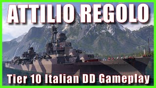 Attilio Regolo Italian Destroyers Regia Marina World of Warships Wows [upl. by Shanda]