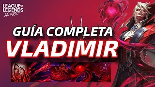 GUÍA COMPLETA Y AVANZADA DE VLADIMIR EN WILD RIFT HABILIDADES COMBOS BUILDS JUGABILIDAD Y MÁS [upl. by Lorianna]