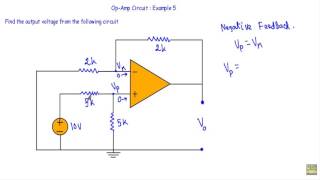 OPAMP Circuit  Example 5 [upl. by Nelli]