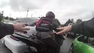 BIKER TACKLED OF AND JAILED BY POLICE OFFICER  BIKER vs POLICE [upl. by Novaat]