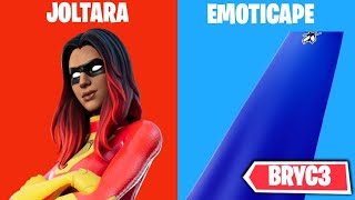 JOLTARAEMOTICAPE Fortnite Gameplay Fortnite Superhero Skins [upl. by Loralie]