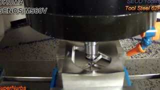 Gosiger  Okuma GENOS M560V  Finishing Hard Milling  D2 62Rc [upl. by Assert]