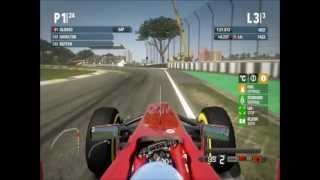 F1 2012 Ferrari F2012 Interlagos with Fernando Alonso 3 lap Race HD [upl. by Itnahs]