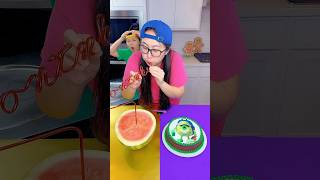 Chocolate cake vs salted watermelon ice cream challenge🍨 funny by Ethan Funny Family [upl. by Matty]