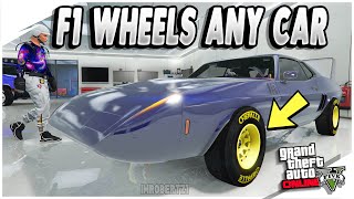 GTA 5 EASY F1 WHEELS ANY CAR TO CAR MERGE GLITCH GTA 5 Glitches [upl. by Ramalahs]