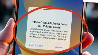 FIXED✅ Home Would Like To Send You Critical Alerts  iPhone  iOS [upl. by Livvyy]