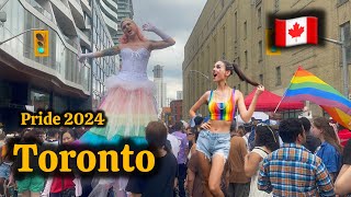 4 K 🇨🇦 Pride 2024 🌈 Toronto LGBTQ2 community celebrates in Canada 🇨🇦 [upl. by Aynna]