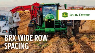 8RX With Wide Row Spacing In Potatoes  John Deere [upl. by Jerol19]