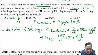 Một loại chất béo có chứa 80 tristearin về khối lượng Để sản xuất 46 triệu chai nước rửa tay [upl. by Beora167]