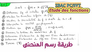 Étude des fonctions 2BAC PCSVT préparer au contrôle exercice 1 [upl. by Nwahsor546]