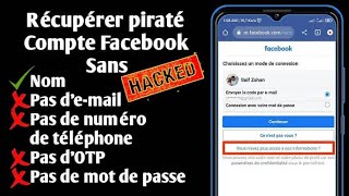 Comment récupérer un compte facebook pirater sans email ni numéro de téléphone en 2024 [upl. by Leur745]