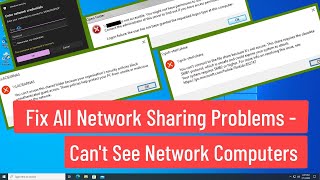 Fix All Network Sharing Problems  Cant See Network Computers  Enter Network Password Credentials [upl. by Ronda588]