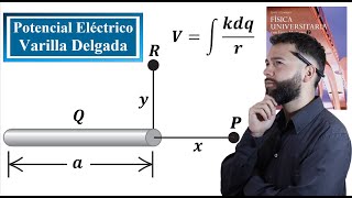 Potencial Eléctrico  Clase 1  Varilla Delgada  Problema 2373 Young amp Freedman 14 ed [upl. by Chubb]