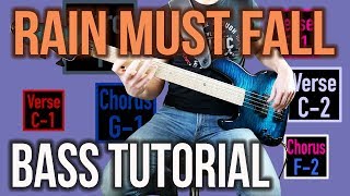 Queen  Rain Must Fall  BASS TUTORIAL Play Along Tabs [upl. by Amorete440]