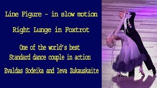 How to dance slow foxtrotRight Lunge in slow motion Evaldas Sodeika amp Ieva Zukauskaite [upl. by Weihs]