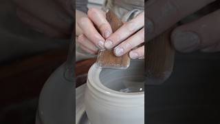 Lidded jar and sounds of pottery studio wheelthrowing [upl. by Ellemrac]