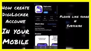 How Create DigiLocker account in your Mobile iPhone Android [upl. by Bucky]