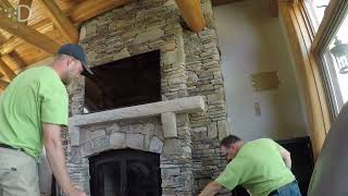 Stone Fireplace Samsung Frame TV Installation [upl. by Ashby254]