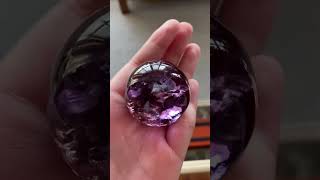 Purple crystal ball looks crystal clear and mysterious parfaitecrystals energy healing [upl. by Eisle]