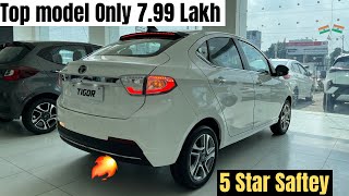 Tata Tigor XZ Plus Letherite Pack Mt  Tigor Top Model  Price Features amp Detailed Review in Hindi [upl. by Ridinger]