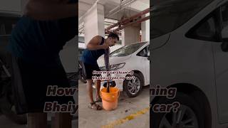 How my car cleaning Bhaiya cleans my car shorts [upl. by Eamon608]