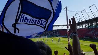 Die Stimmung im Gästeblock bei Herthas Pokalspiel gegen Eichstätt [upl. by Annoval]