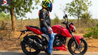 Apache RTR 160 4V ABS Review Top Speed Braking Test MotoVlog BikesDinos [upl. by Hayimas]