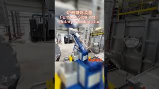 Furnace Side Wall Rotary Flux Injector aluminium meltingrefining [upl. by Durning]